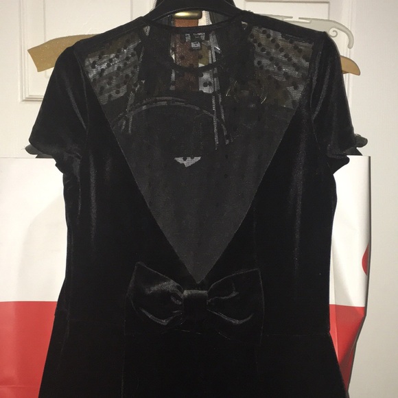 Miss selfridge mesh velvet dress - Picture 2 of 5